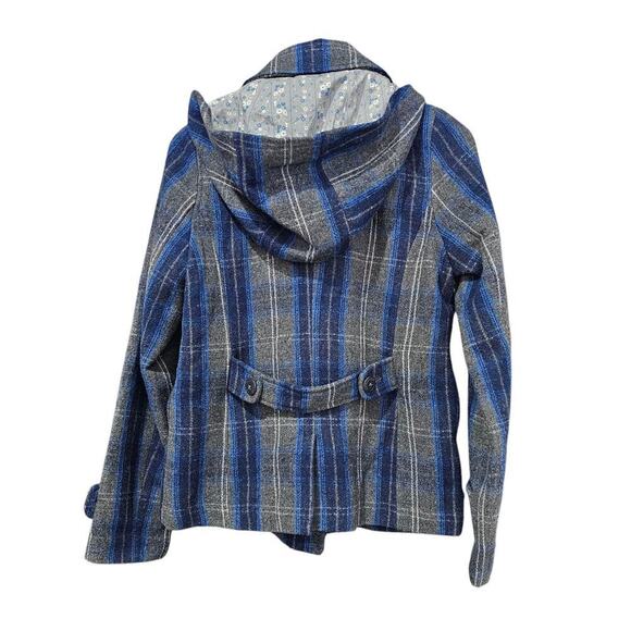 Heritage 1981 Plaid Wool Blend Jacket Gray / Blue Size M - Picture 3 of 5